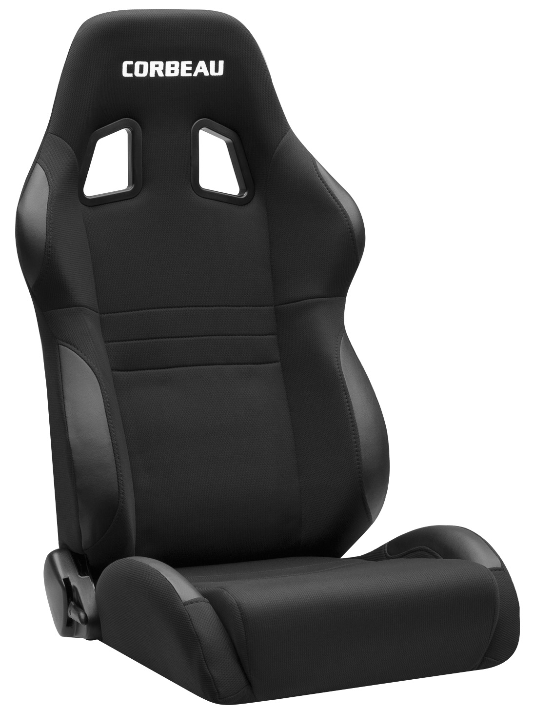 Corbeau A4 Racing Seat,  Black Cloth Wide, 60091WPR